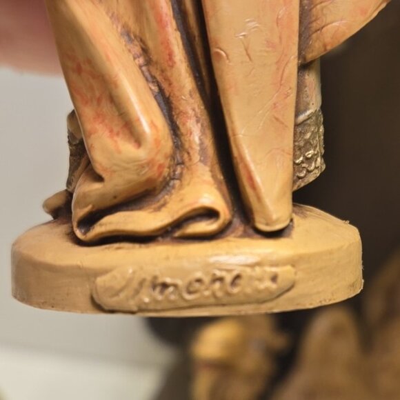 Gorgeous, 13 figure, Vintage, FONTANINI (5 Inch) Nativity scene with Creche - Picture 7 of 16